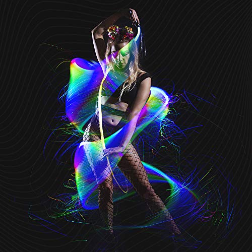 GloFX Space Whip Remix (programmierbaren LED LWL-Peitsche) 6 ft 360 ° schwenkbar - Super helles Licht bis Rave Spielzeug
