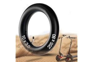 GLDYTIMES 10x3 Tyre 255x80 80/65-6 Rubber Inner Tube Fit for Zero 10x/ Apollo Pro/Kugoo M4 Pro Electric Scooter Go karts ATV Quad Speedway, Anti-explosion Replacement Tyre with 90 Degree Valve