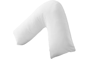 IYAN SOFT FURNISHING Soft Support V Pillow Hollowfibre/Polyester V Pillow with Orthopedic Support Pillow for Neck, Back & Shoulder Maternity & Pregnancy Pillow