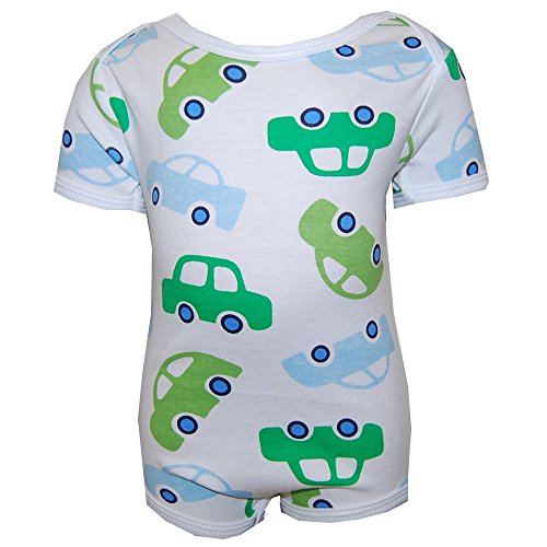 FIXONI - Infant Boys Short Sleeve cars, white-green - 74weiß-grün