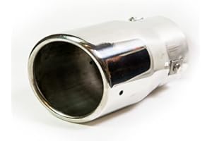 ‎WEB TRUCK UNIVERSAL Neu Auspuffblende Endrohr Endstück Auspuffendrohr Edelstahl Rund 90 mm für Auspuffrohr 48-66 mm