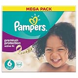 Pampers Premium Protection Active Fit Nappies, Mega Pack- Size 6, 64 Nappies
