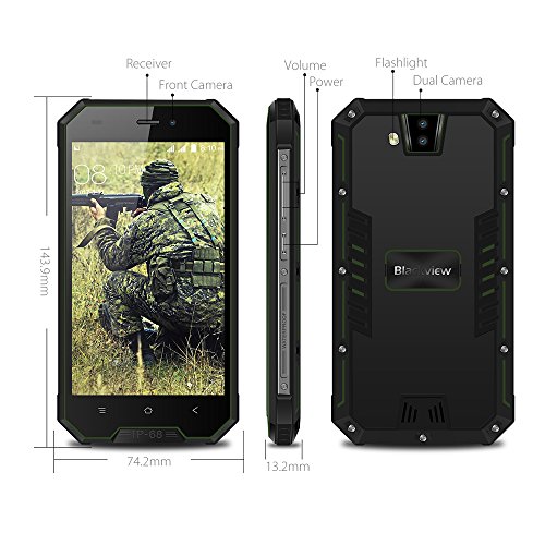 Smartphone in Offerta Blackview BV4000pro Smartphone Android 7.0 3G, 4.7â€˜â€™HD Schermo 2GB RAM+16GB ROM, 8MP+2MP, 3680mAh, Smartphone dual SIM ï¼ˆVerdeï¼‰