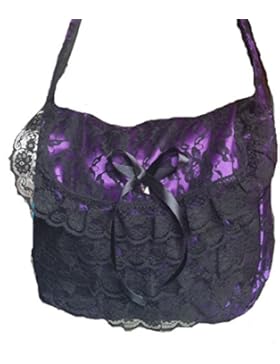 MyGothicShop , Herren Schultertasche Violett schwarz