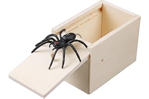 CVDYWDJIE 1 caja de cuerda de araña hecha a mano, caja de madera espeluznante, caja de broma divertida, juguete creativo y complicado para niños y adultos