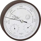Mit Barometer, Thermometer und Hygrometer