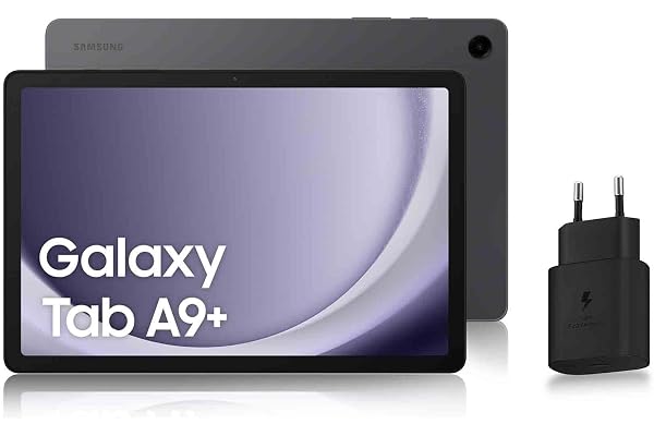 Samsung Galaxy Tab A9+ Tablette Android, 64 Go de Stockage, Grand écran de 11", Wifi, Son 3D, Anthracite, avec Chargeur secteur rapide 25W inclus (version FR)