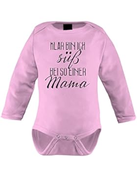 Mikalino Babybody Klar bin ich süß - bei so einer Mama langarm