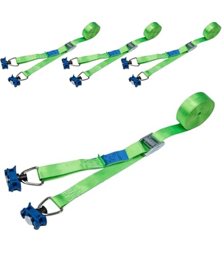 LOADCARE Set Di 4 Cinghie Di Tensione A Due Pezzi Da 4 M Con