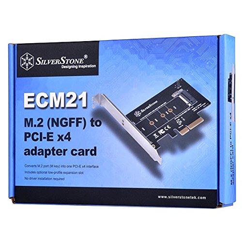 SilverStone SST-ECM21 – PCI-E Erweiterungskarte PCI-E x4 zu M.2 (NGFF) - 12