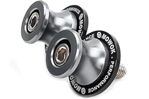 CCYYMOWOK MOWOK 2 Pezzi Universale M8 Nottolini Cavalletto Moto Accessori per S1000R S1000 XR RR, GSR 600 750 GSXR GSXS 1000 GSX-8S V-Strom SV650, CBR600RR CBR 1000 900 954 RR Trident 660, V4 V2 V4S (Grigio)