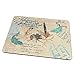 Produktbild Vintage Pfau, Designer Mousepad Unterlage Mauspad Maus-Pad Stark Anti Rutsch Unterseite für Optimalen Halt mit Lebhaftes Motiv Kompatibel mit Apple Magic Maus. Ideal für Gamer und für Grafikdesigner