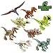 Produktbild Baztoy Kinder Dinosaurier Figuren Spielzeug, 8PCS Dino Bausteine Spiele Sets Kunststoff Klein, Dinosaurier World Tiere Spielzeug Perfekt für Kindergeburtstag Party Dekoration, Jungen Mädchen Kinder