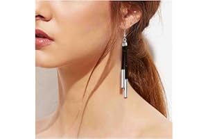 Cimenexe Bohemian Leather Rope Earrings Black Tassel Leather Earrings Black Leather Cord Earrings Black Leather Tassel Earrings Jewelry for Women and Girls