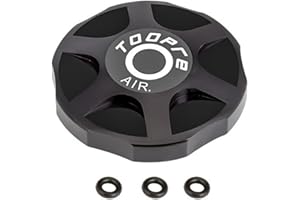 HOUSON Tapa de válvula de horquilla de suspensión de bicicleta, cubierta de cámara de aire de horquilla, piezas de repuesto para bicicleta de montaña, color negro