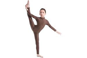 Freebily Body Ginnastica Artistica Bambina Maniche Lunghe Ballerina Vestito Danza Classica Balletto Tuta Sportiva Invernale Jumpsuit Pagliaccetto Tutine Dancewear