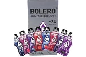 Bolero BERRY MIX 24x3g | Proszek do napojów bez cukru, słodzony stewią + witamina C | odpowiedni dla dzieci, sportowców i diabetyków | bezglutenowy i przyjazny dla wegan
