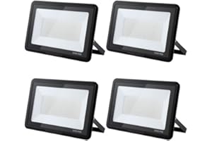 treoir Focos LED Exterior 200W, Superbrillante 20000LM Foco LED, IP66 Impermeable Proyector LED 6000-6500K Blanco Frío Focos Led para Garaje, Jardín, Patio, Estacionamiento(4pcs)