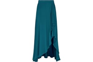 iEFiEL Damen Retro A-Linien Rock Hohe Taillen Lange Swing Midi-Rock Split Maxirock Ballett Latein Tanzrock Standard Ballsaal Walzer Tango