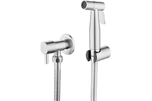 LOSCHEN Stainless Steel Bidet Sprayer kit for Toilet,Hand Held Sprayer Shattaf Toilet Attachment for Pet Bath/Personal Hygiene/Bathroom/Closestool, Easy to Install