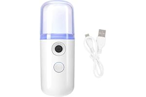 rongweiwang Face Moisturizing Sprayer USB Rechargeable Air Humidifier Portable air diffuser portable Handheld Water Atomizer, White