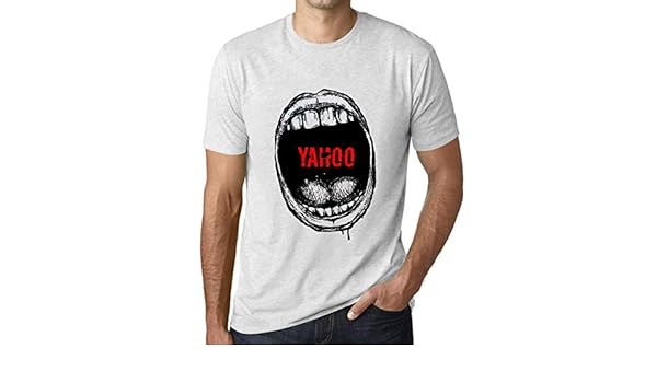 Idee Regalo Natale Yahoo.Cityone Uomo Maglietta Tee Vintage T Shirt Mouth Expressions Yahoo Bianco Chiazzato Amazon It Abbigliamento