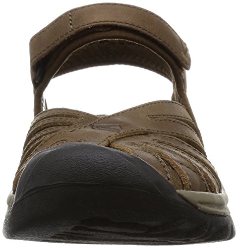 Keen Rose Leather Damen Sandalen Dark Earth - 4
