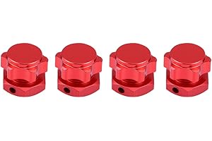 Drfeify 1/8 RC Rad Sechskantnaben Adapter 17mm Ersatzteile Kompatibel mit HSP 94762 94081 HOBAO Team Modle Kits(Rot), Zubehör Car Model Parts für Modellautos