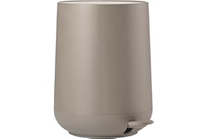 Zone Denmark Nova Mülleimer fürs Bad, Kosmetikeimer, Abfalleimer fürs Badezimmer, Durchm. 23 cm, Höhe 29 cm, Fassungsvermögen 5 Liter, Taupe