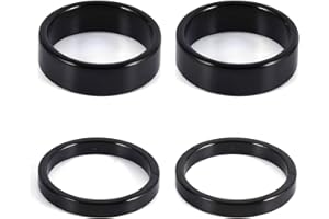 SUJEBKC 4 Pezzi Manubrio Mtb Carbonio,Distanziatori Per Casco Per Manubrio Della Bicicletta,Distanziatore Per Casco Da Bicicletta Per Bici Da Strada Distanziatori Per Sterzo Ha 2 Dimensioni