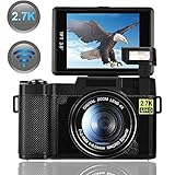 Wi-Fi integrado: la camaras de fotos tiene Wi-Fi incorporado. La función wifi le permite convertir su teléfono y tableta en un control remoto en tiempo real a través de una conexión WiFi para controlar la camara de fotos digital para tomar una foto o grabar un video (alcance efectivo: 16.4 pies). Incluso transferir archivos desde una camaras digitales a una computadora es tan simple como conectar un USB o insertar una tarjeta y esperar a que aparezca el archivo.
