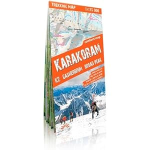Karakorum, mapa excursionista plastificado. Escla 1:175.000. TerraQuest. (Trekking map)
