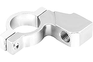 KEENSO 10 mm uchwyt na lusterko wsteczne do motocykla, uchwyt na kierownicę, lusterko, uchwyt zaciskowy, 5 kolorów (srebrny)