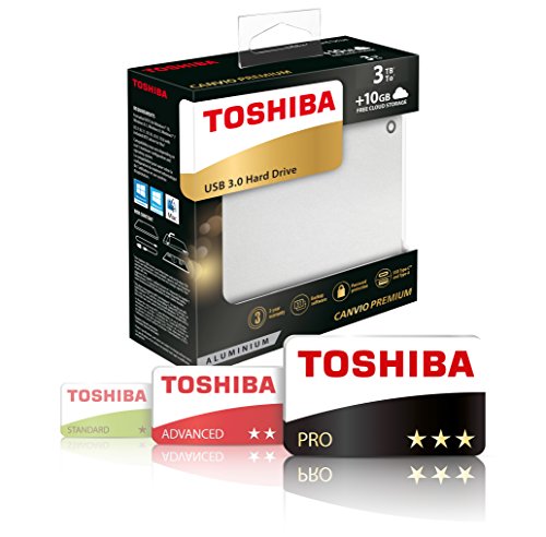 Toshiba Canvio 3TB Premium Externe Festplatte (6,4 cm (2,5 Zoll), USB 3.0) silber - 7