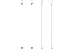kilofly Rhinestone Party Stir Swizzle Stick Value Pack, Set of 4
