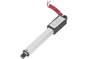 OKUYONIC attuatore lineare elettrico, resistenza all'usura in lega di alluminio 150N Corsa 75 mm Mini attuatore lineare elettrico per macchine agricole(staffa) Parti mobili lineari
