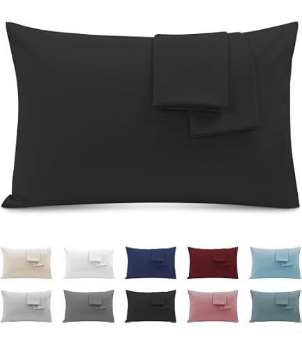 Coppia 2 Federe Cuscino Letto 100% Cotone Tinta Unita Sfoderabile Bottoni Laterali Federe Arancione | Leroy Merlin
