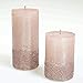 Produktbild Unbekannt 4X Stumpenkerzen Titan Rosé Glitzer 130/60mm Kerzendeko Kerze Tischdeko Weihnachten Adventskranz Hochzeit