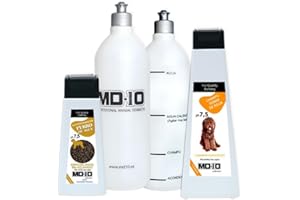 MD-10 COLLECTION Zestaw Produktów dla Psów Wodnych o Brązowej Sierści - Szampon dla Psów 750 ml, Odżywka dla Psów 300 ml, 2 Butelki Mieszające - Wegański i Biodegradowalny - KOLEKCJA MD-10