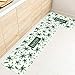 Produktbild ROM Nordic Rug, Non Slip Waterproof Absorbent Soft Modern Simple Chic Chic Multi Colour PVC Leder Plant Druckmatten für Küchenzimmer Hallway,f,17.7 * 59