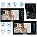 Price comparison product image KKmoon Intercom Video Door Entry System 7 Inch Wired Video Doorbell Intercome Doorbell Home Entry Intercom System Kit with Key 1 Camera & 2 Monitor Door Phone Intercome Support Touch Button ID Cards/Code/Remote Controller Unlock/Night Vision/Waterproof