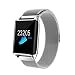 Produktbild Ears Health & Fitness SmartWatch Mehrere Fitness-Modi Übung Herzfrequenz Schrittzähler Uhr Intelligente Armbanduhr Fitness Tracker Armband Sport Uhr mit Kompatibel mit Android Smartphone (Silber)