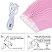 Facial Cleansing Brush, KINGDOMCARES Electric Deep Exfoliator Microdermabrasion Silicone Face and Body Massager Waterproof Rechargeable Makeup Remover Anti-Aging Facial Polish and Scrub Pink