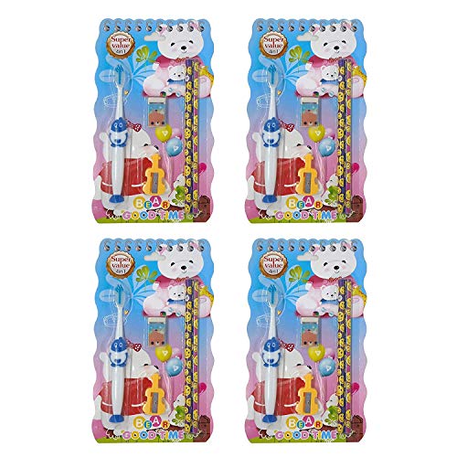 Pelo Kids Stationary Set with Toothbrush, Soft Bristle Toothbrush for Kids, Set of 4, 45 Gram, Pack of 1