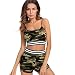 Produktbild Ears Damen Frauen Zwei Stücke Frauen Weste Tank Top Camouflage Gedruckt Ärmelloses Shirt Hosen Sets Casual Fashion Mode Beiläufig Sommer Fitness Vest Casual Strandtops Sweatshirt (S, Tarnung)