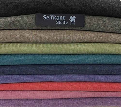 Bündchenstoff Starterset Mix-Paket - MELIERT - 10 Farben (Paket M)