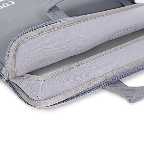 Coodio® Universal 13.3 Zoll Laptophülle Aktentasche Handtasche + Zubehör Tasche für Apple Macbook Air, Macbook Pro Retina (Fit all 13.3 inch ultrabook laptop notebook) – Farbe Grau - 6