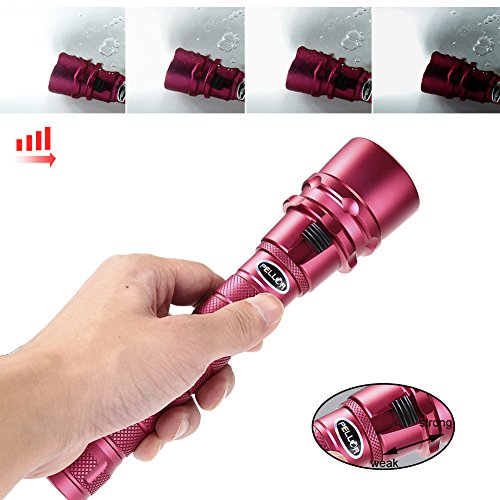 Pellor wasserdicht Taschenlampe Tauchlampe CREE XM-L T6 LED 4000Lm 100m vollig Wasserdicht Electrodeless Dimming wiederaufladbare Taschenlampe mit 2 x 18650 Akku Unterwasser Led Pellor Tauchlampe CREE XM-L T6 LED diving led Wasserdicht Tauchen Lampe - 4