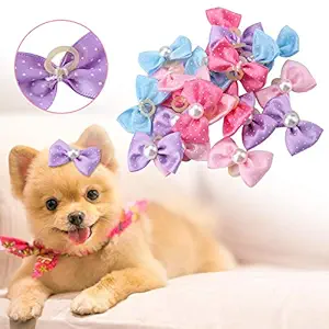 Fashionable Pet Hair Ties, Puppy Hair Clips, Comfortable 20pcs Dog, Cat for Pet