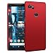Produktbild Google Pixel 2XL Hülle, Riffue® Hochwertigem Stoßfest, Anti-Fingerabdruck, Anti-Scratch FeinMatt FederLeicht Hülle Bumper Cover Schutz Tasche Schale Hardcase für Google Pixel 2 XL 2017 - Rot